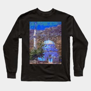 Abstract wall art print Mosqueset  in the hillside - Turkey Long Sleeve T-Shirt